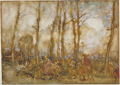 Lot 74 - Arthur Rackham – The Beggars Are Coming to Town Original Watercolor, 1912