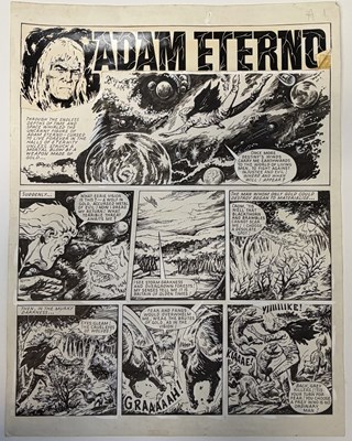 Lot 86 - Title: Francisco Solano López - Adam Eterno Story Title Page c. 1970's