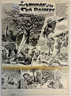 Lot 90 - Don Lawrence - Karl the Viking: The Voyage of the Sea Raiders, Opening Page (1964)