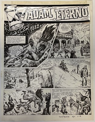 Lot 100 - Francisco Solano López - Adam Eterno, Lion and Thunder, Title Page (1973)