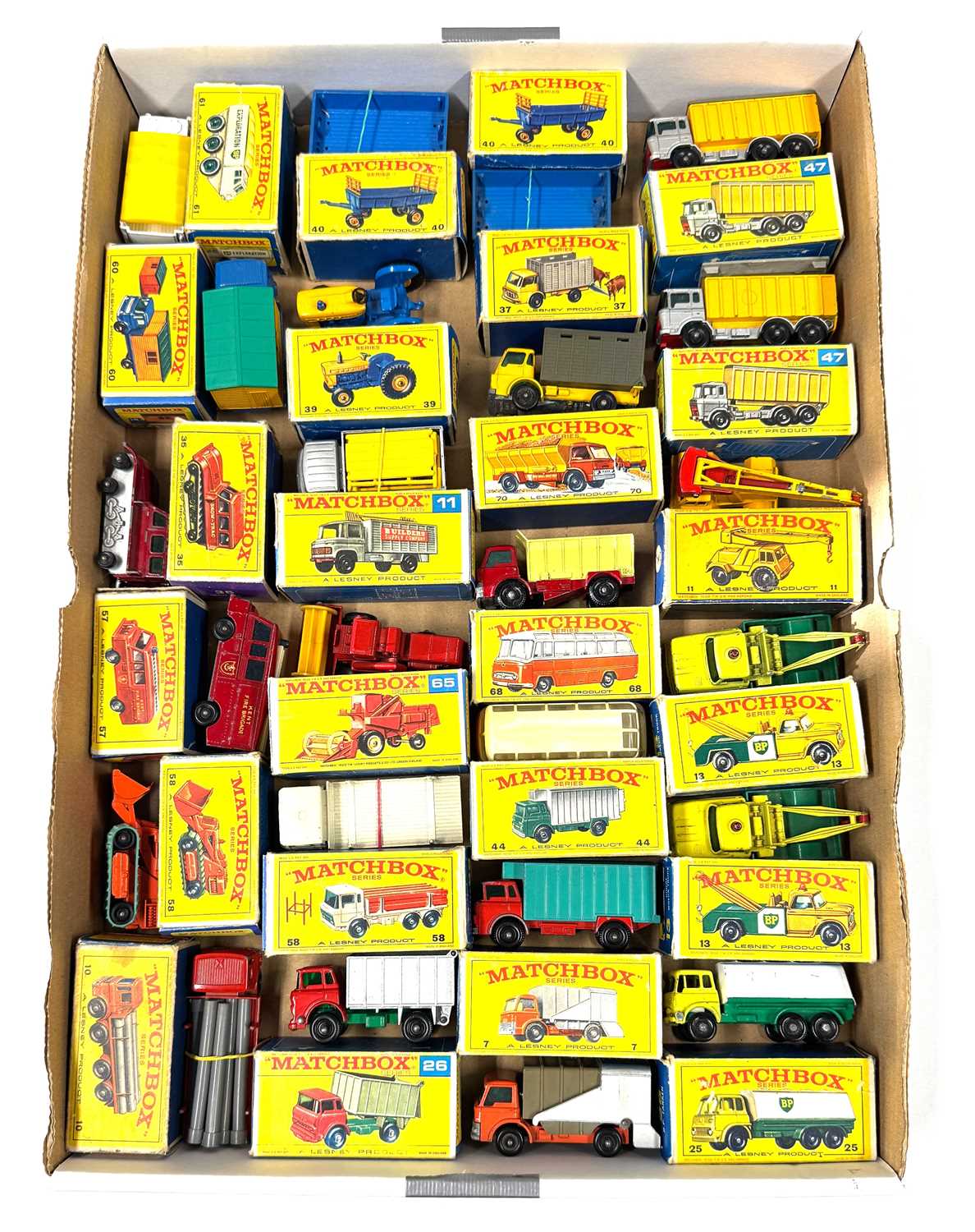 Lot 46 - Matchbox Regular Wheels Group of Mid to Late 1960's Issue Commercial & Farm Vehicles