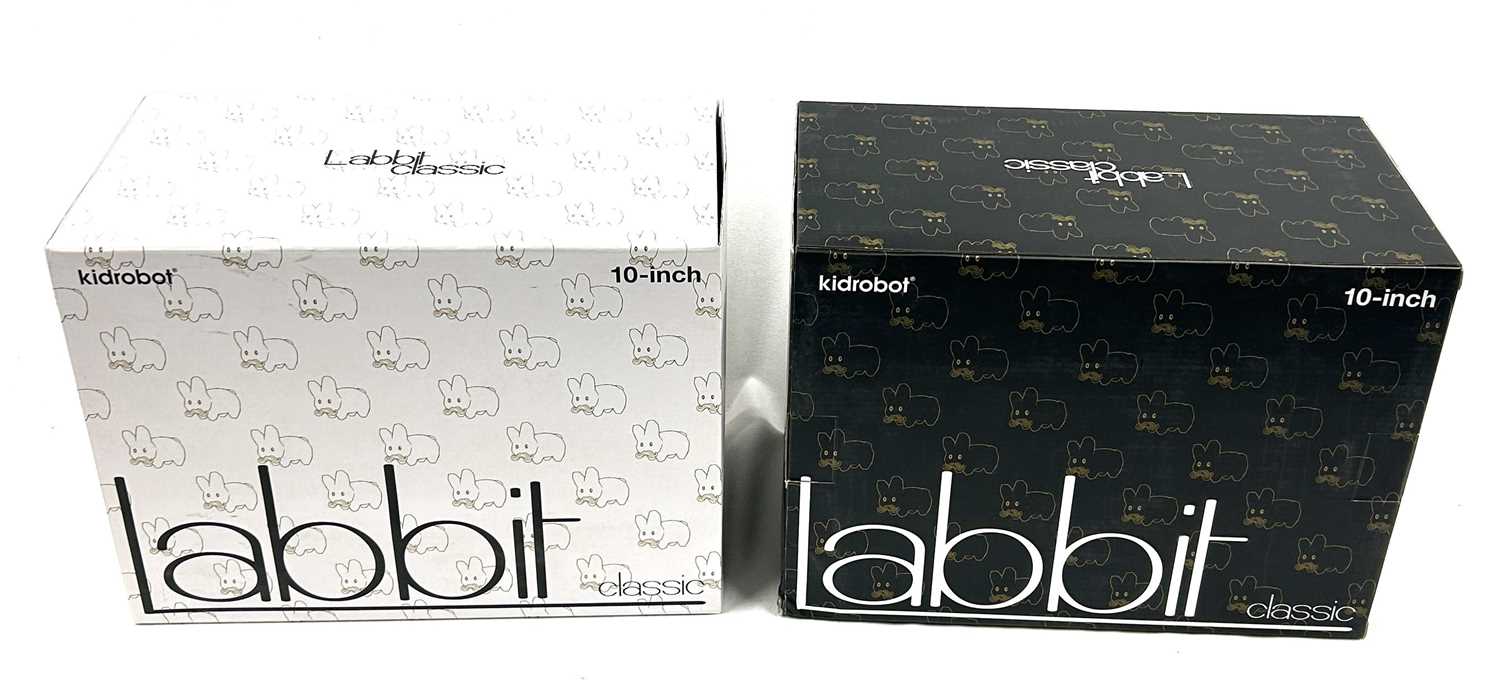 Lot 35 - Kid Robot Labbit Classic 10" vinyl figures x2 MIB