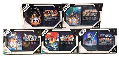Lot 5 - Hasbro Star Wars 3 3/4" Commemorative Tin Collection x 5 MISB