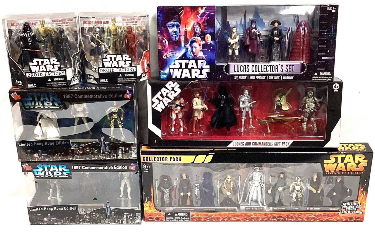 Lot 50 - Hasbro Star Wars 3 3/4" multi figure sets x 7 MISP