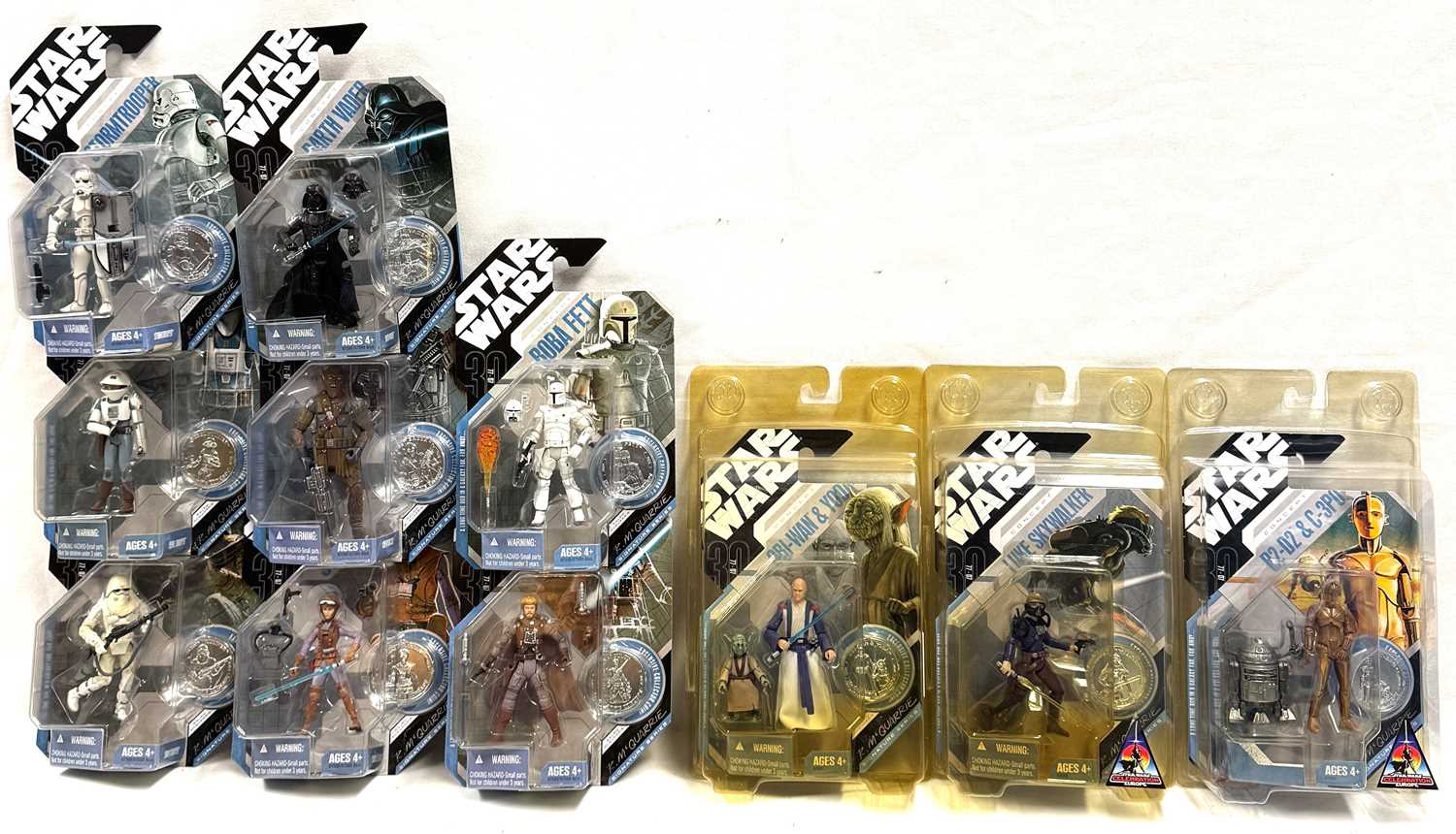 Lot 67 - Hasbro Star Wars 30th Anniversary Concept 3 3/4" figures x 11 MISP