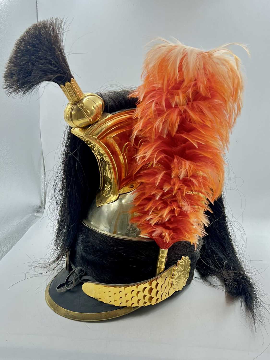 Lot 251 - Museum Quality Replica French 1st Empire [Napoleonic] Model 1804 11th Cuirassiers Officers Helmet.