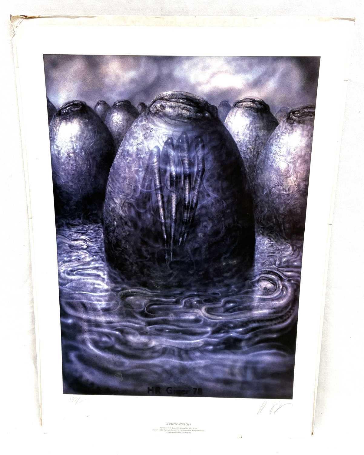 Lot 256 - H.R Giger Alien Egg Version 2 signed and numbered print