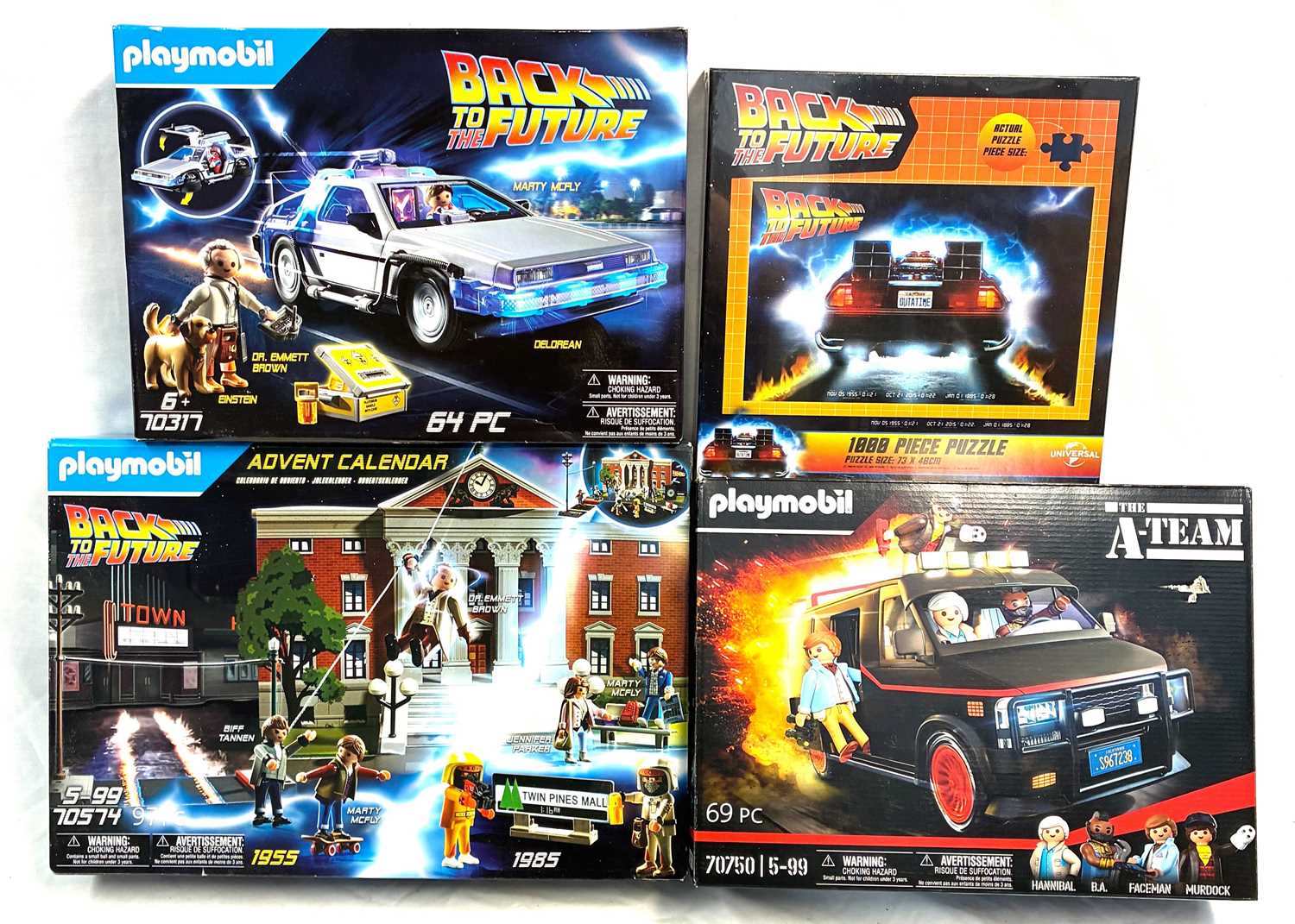 Lot 34 - Playmobil Back to the Future & A-Team sets x 3 MISB