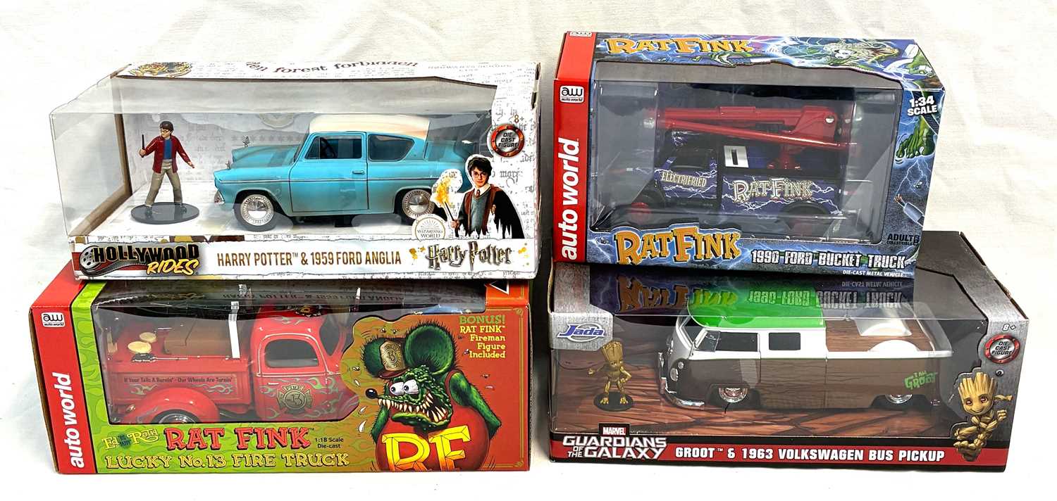 Lot 35 - TV & Film related 1:18th scale Die-cast vehicles x 4 MIP