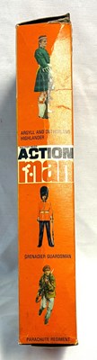 Lot 70 - Palitoy vintage Action Man Action Soldier (1970) Flock Head brown Hair MIB