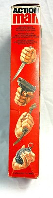 Lot 78 - Palitoy vintage Action Man Soldier (1973) Flock Head brown Hair, Gripping Hands MIB