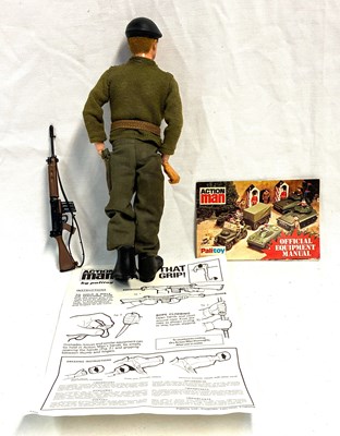 Lot 79 - Palitoy vintage Action Man Soldier (1975) Flock Head blonde Hair, Gripping Hands MIB