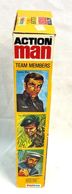 Lot 87 - Palitoy vintage Action Man Soldier (1977) Flock Head blonde Hair, Gripping Hands, Eagle Eyes (dark trousers) MIB