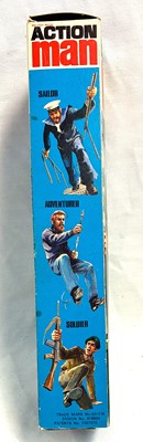 Lot 89 - Palitoy vintage Action Man Helicopter Pilot (1975) Flock Head brown Hair, Gripping Hands MIB