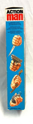 Lot 89 - Palitoy vintage Action Man Helicopter Pilot (1975) Flock Head brown Hair, Gripping Hands MIB